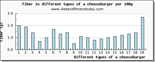 a cheeseburger fiber per 100g